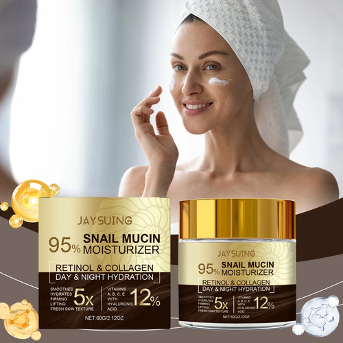 95% Snail Mucin Collagen Face Cream – Anti-Aging Moisturizer with Retinol & Hyaluronic Acid